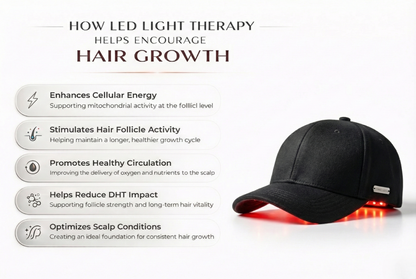 High Performance Unisex LED Hair Growth Cap Using Red Light and Deep Infrared Therapy